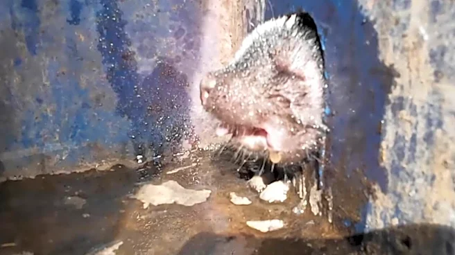 Rescuer Spots Swollen Face Stuck At The Bottom Of Recycling Bin And Rushes To Help