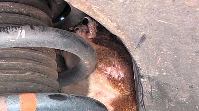 Man Leaving For Work Hears Crying From Car's Wheel And Finds A Pregnant Mama