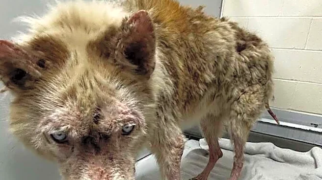 Shelter Workers Stunned By Hairless Husky's Transformation After Just 3 Months Of TLC