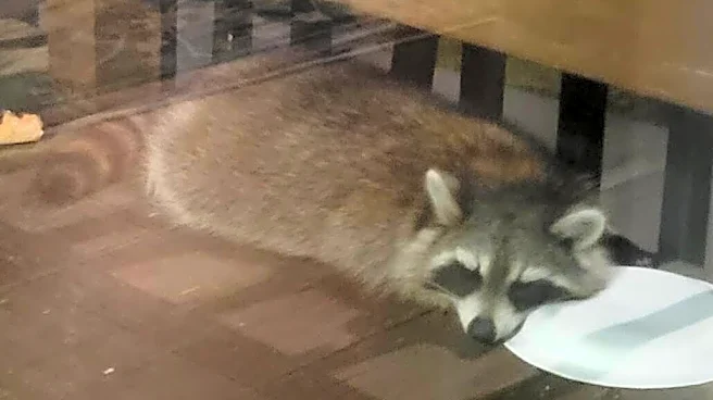 Woman Watches From The Window As Little Raccoon Makes His First Real Friend