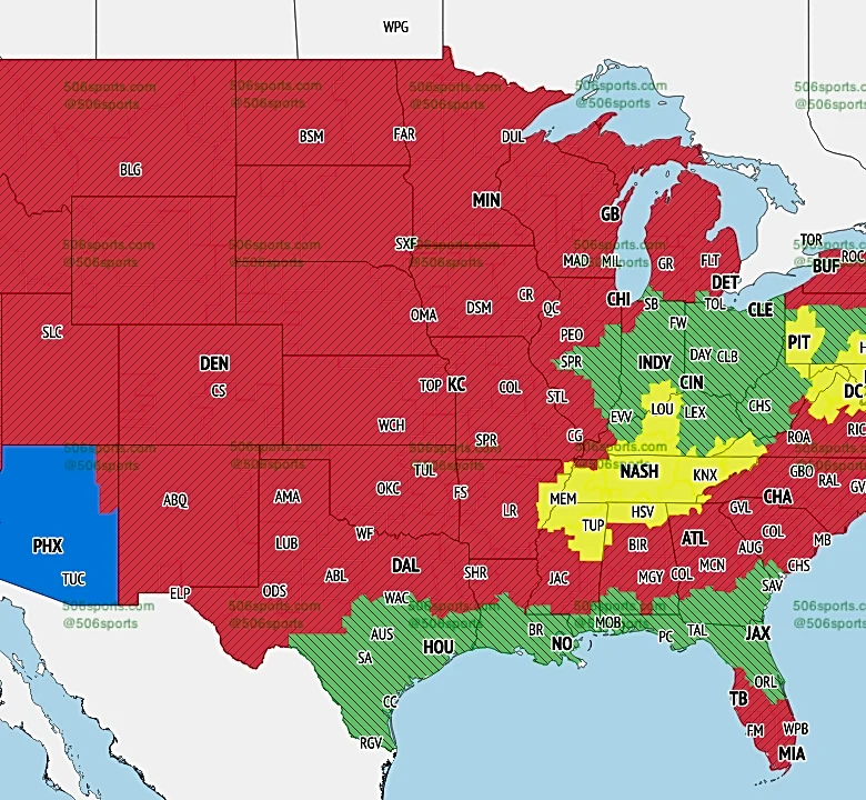 TV broadcast map for NFL Week 4: Find every game on Sunday