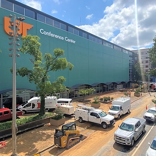 Henley Street partly closed after water main break floods UT Conference Center