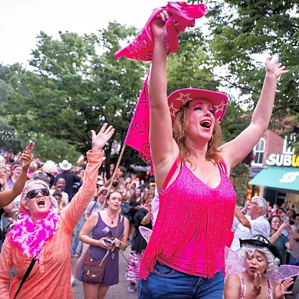 Knoxville parade honors Dolly Parton in the brightest way possible