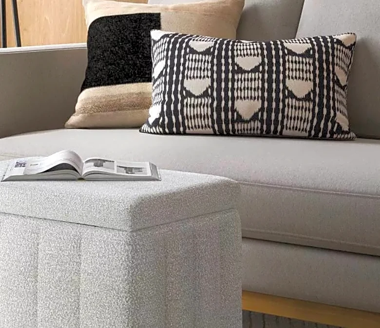 A storage ottoman is a smart, multifunctional buy to upgrade your living room