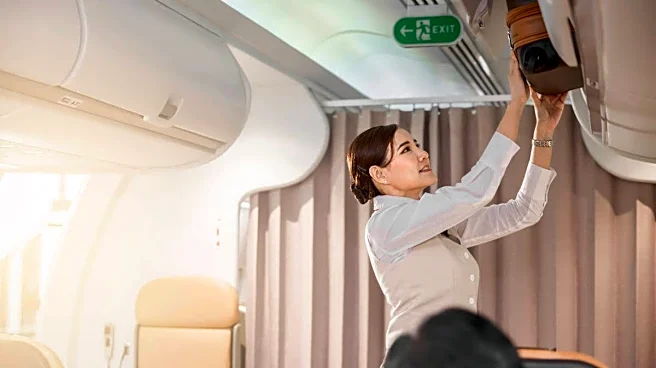 An airline has started charging to use the overhead lockers