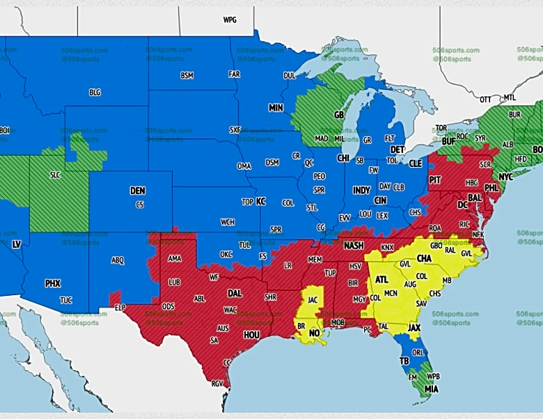NFL Week 2 television maps: Tennessee Titans vs. Philadelphia Eagles