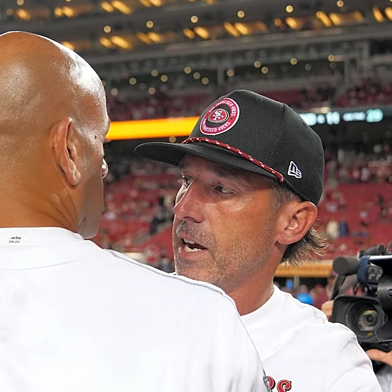 Kyle Shanahan irked by Titans' Robert Saleh's comments on Cam Skattebo