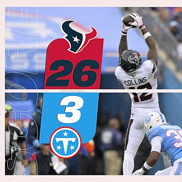Texans dominate turnover-plagued Titans, 26-3, in AFC South action