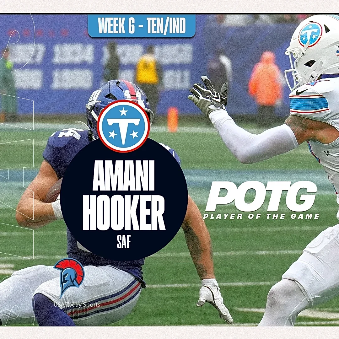 Titans vs. Colts Week 6 Player of the Game: Safety Amani Hooker