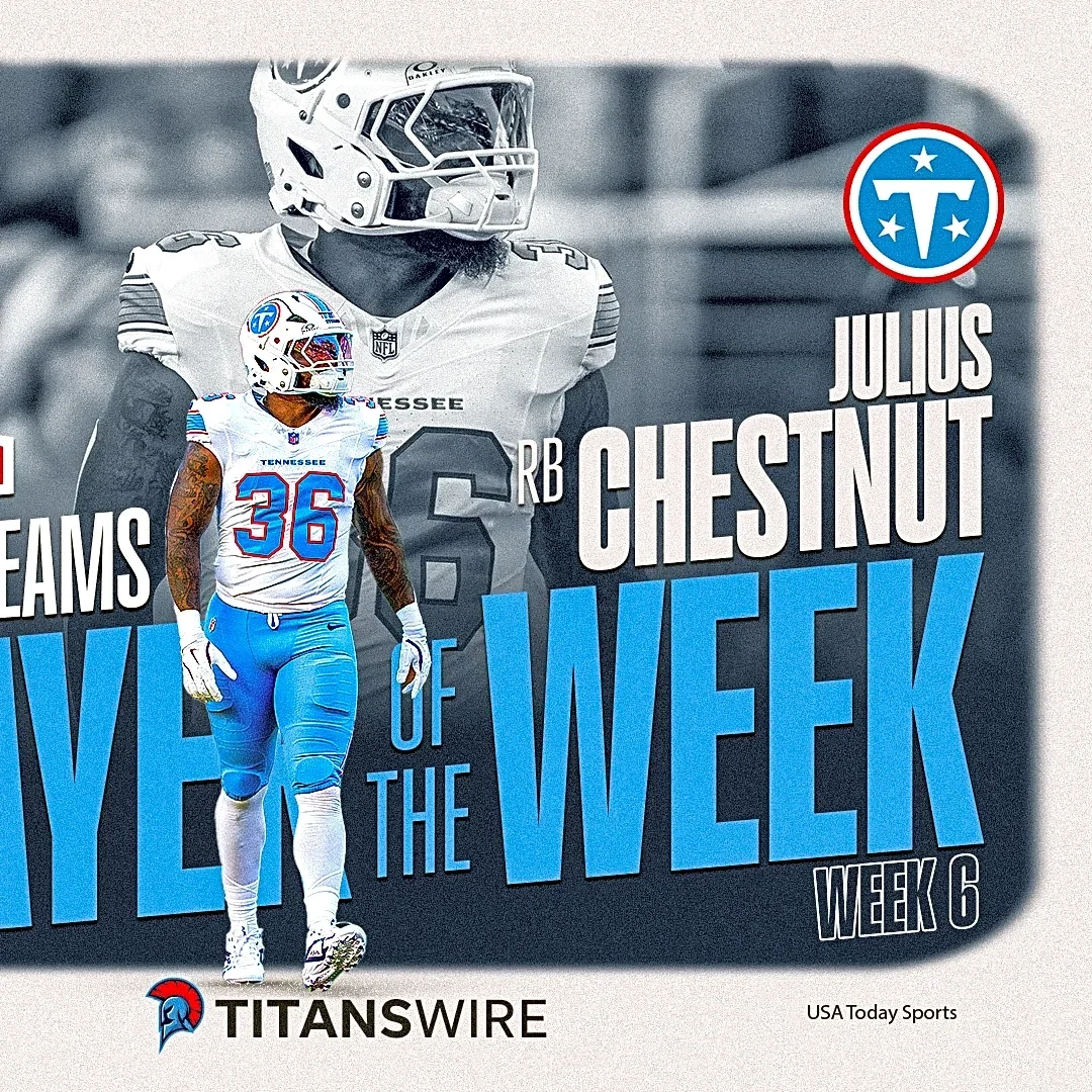 Titans RB Julius Chestnut named AFC Special Teams Player of the Week