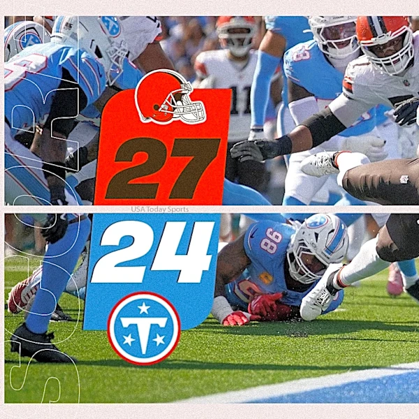 Browns beat Titans, 27-24, on last second field goal