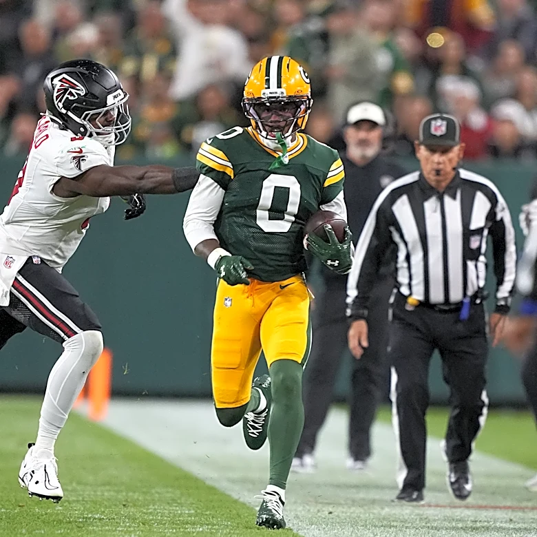 WATCH: Packers WR Matthew Golden scores first NFL TD vs Falcons
