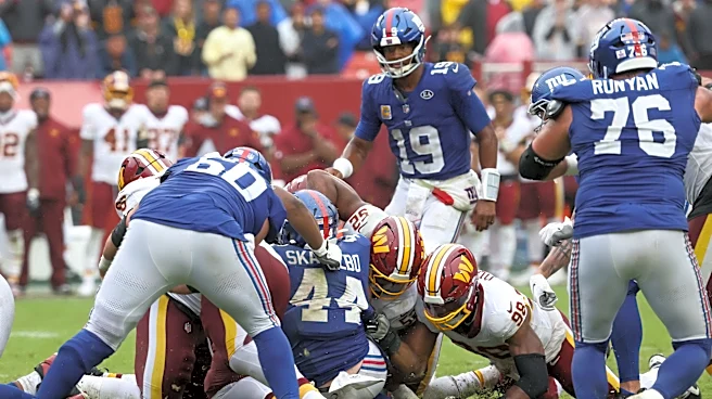 Cam Skattebo, Jayden Daniels commit OT flubs as Giants, Commanders tie