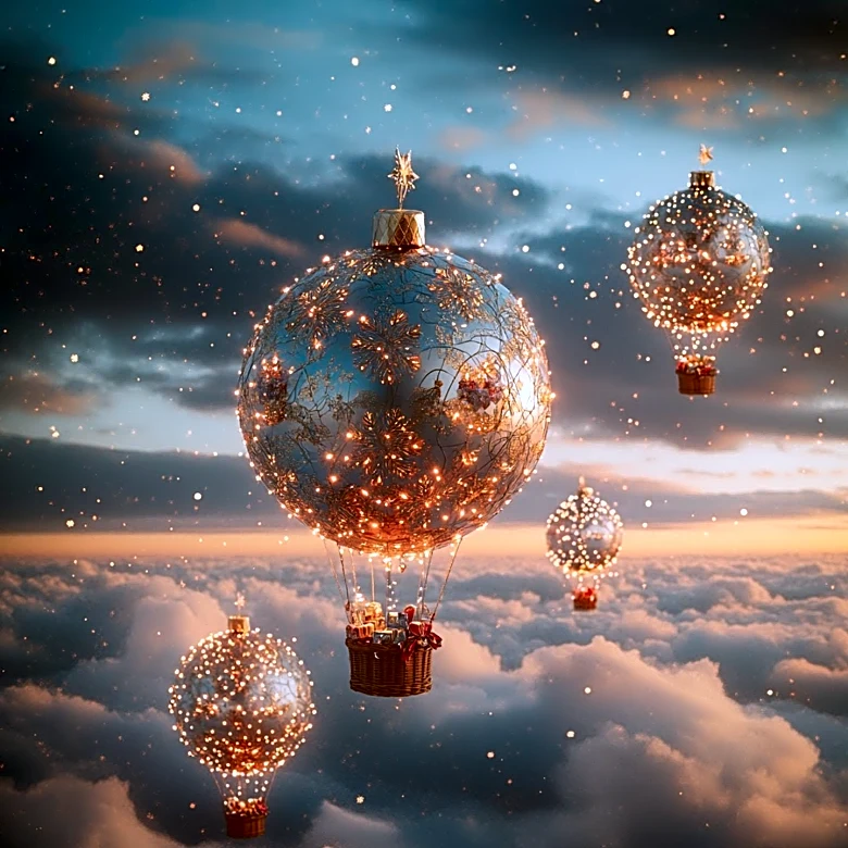 Hotel in England Unveils 25-Foot Balloon Christmas Tree for Charity