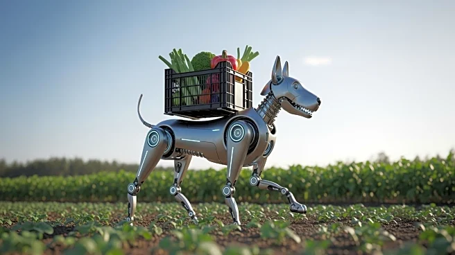 Robot Dogs Assist in Agricultural Logistics by Hauling Produce