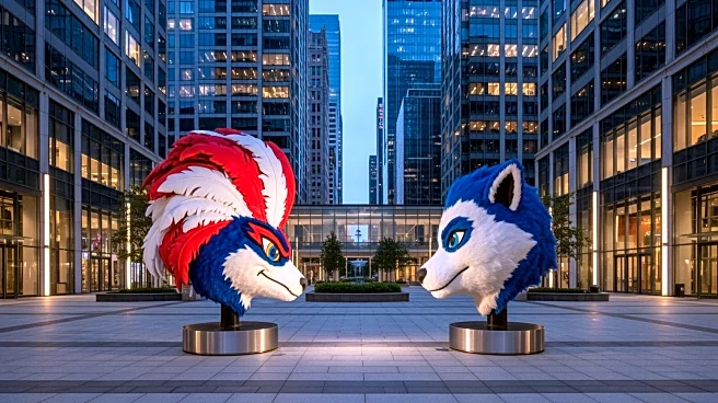 St. John's and UConn Mascots Compete at Hudson Yards Event