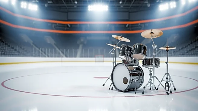 Green Day Drummer Tre Cool Participates in Anaheim Ducks Game Festivities