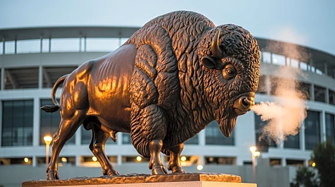 Buffalo Bills Unveil Smoke-Breathing Bison Statues for New Stadium