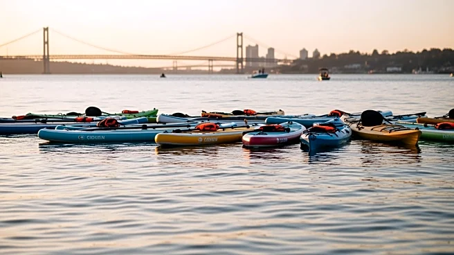 Giants Fans Host Watch Party in McCovey Cove Using Paddle Boards and Kayaks