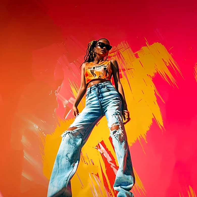 Lily-Rose Depp and 070 Shake Showcase Unique Couple Style with Baggy Jeans