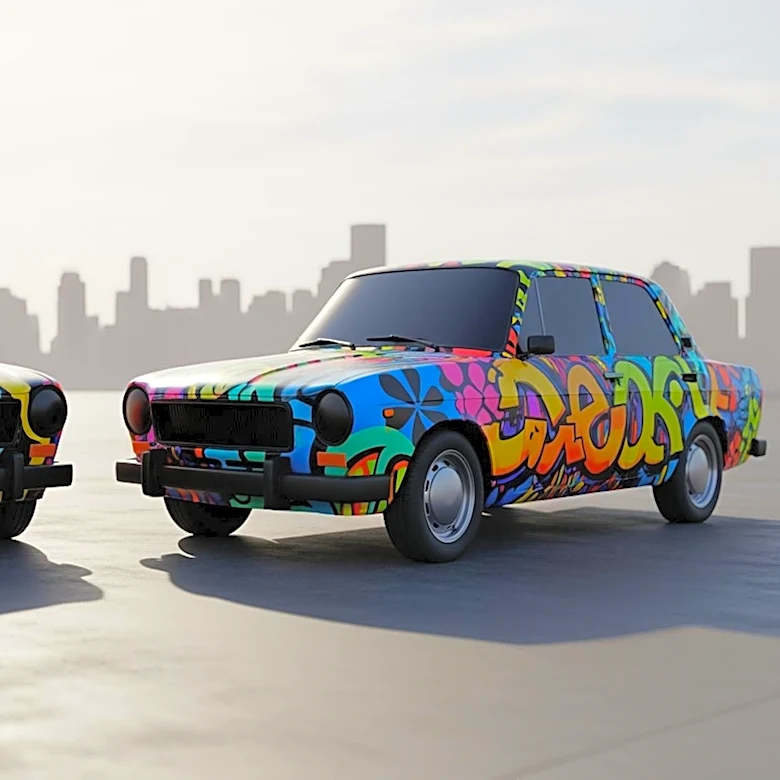 Keith Haring's Painted Cars Make New York Debut at Free Parking Gallery