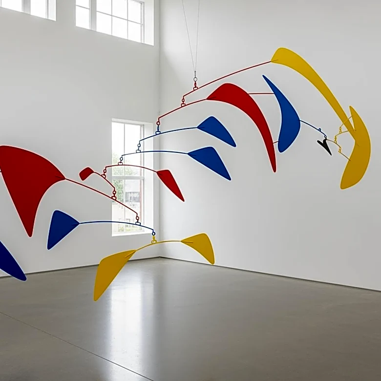Alexander Calder's 'Three Quintains' Sculpture Reinstalled at LACMA's David Geffen Galleries
