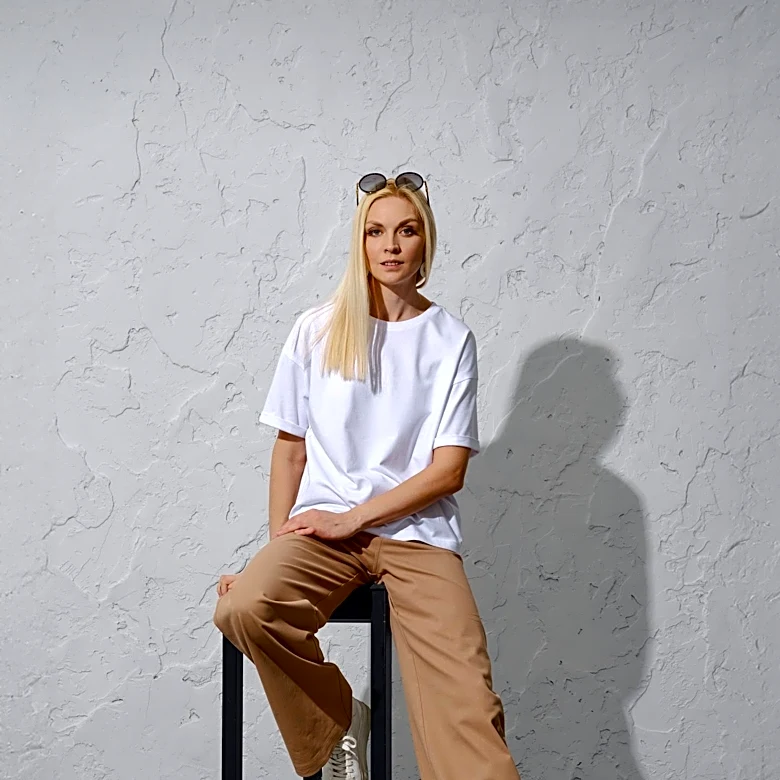 Actress Claire Holt Debuts Fashion Brand Saint Sirène with Focus on White T-Shirts