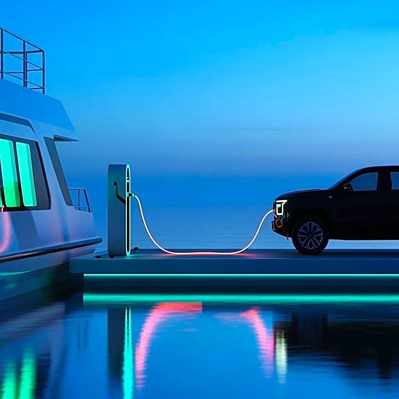 Ford Motor Company Supports Electric Ferry Recharging with F-150 Lightning Pickup