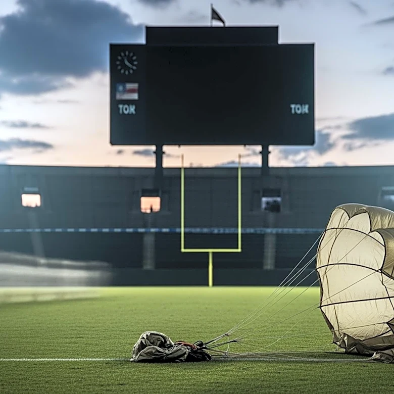 Virginia Tech Spring Game Delayed by Skydiver Collision with Video Board