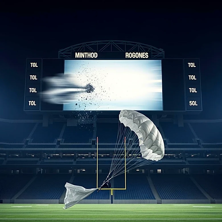 Parachutist at Virginia Tech Football Game Crashes into Scoreboard, Escapes Injury