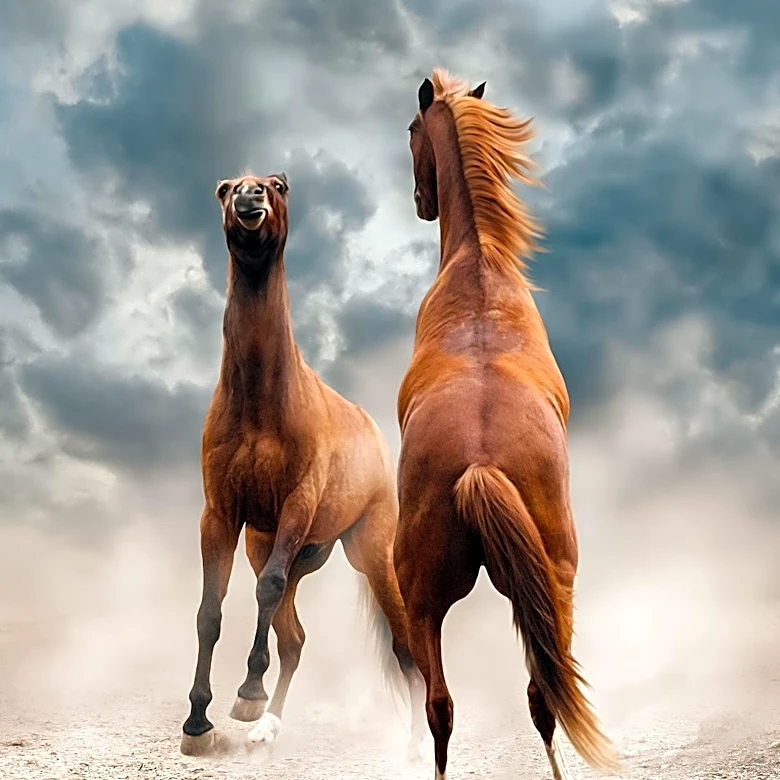 Therapy Horses Celebrate Israel's Independence Day with Symbolic Display
