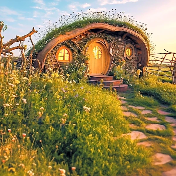 Unique Earth Kingdom Home with Cave and Drawbridge Listed for Sale