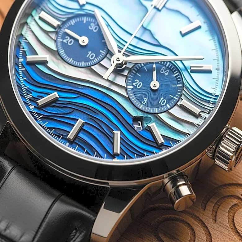 Oceaneva Launches WaveRacer Chronograph with Unique Dial Materials