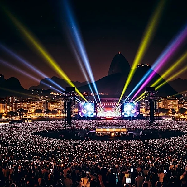 Shakira Performs Free Concert in Rio de Janeiro, Attracting Massive Crowd