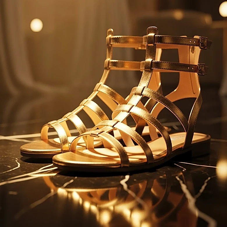 Serena Williams Stuns in Gold Gladiator Sandals at Met Gala 2026