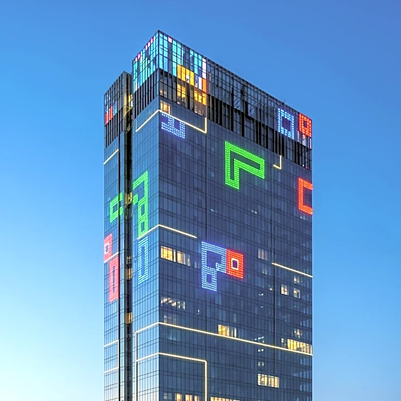 Middle School Students' Video Games Projected on Philadelphia Skyscraper