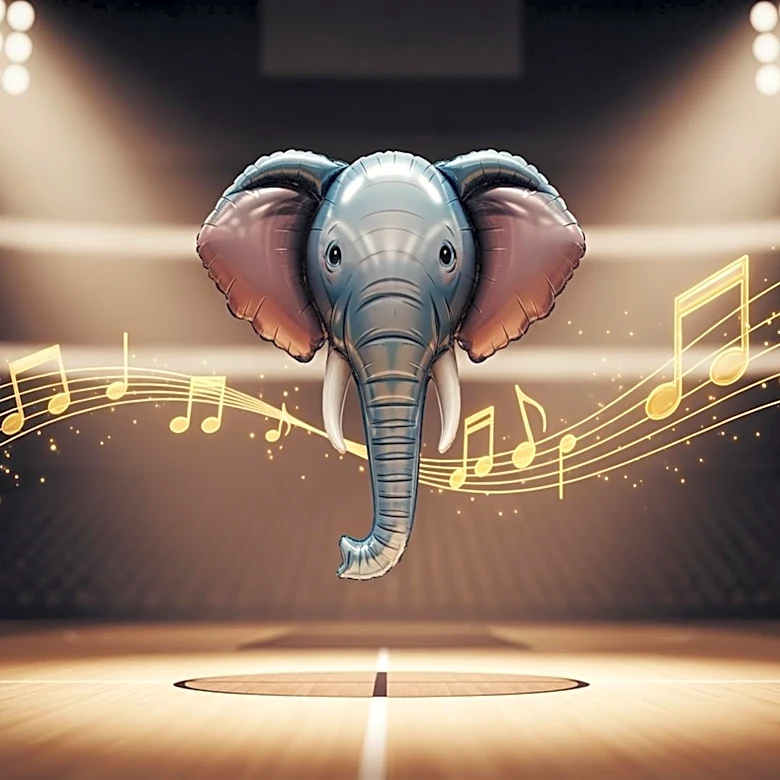 Ellie the Elephant Honors Whitney Houston at New York Liberty Opener