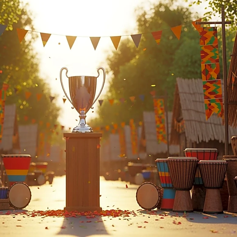 Ghanaian Village Juaben Celebrates Aston Villa's Europa League Victory with Parade