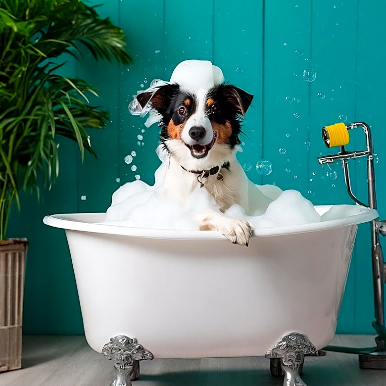 Samoyed Koji Turns Bath Time into Playtime with Unique Trick