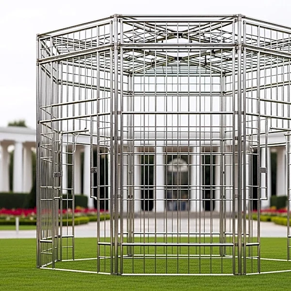 UFC Cage Construction on White House Lawn for America's 250th Anniversary