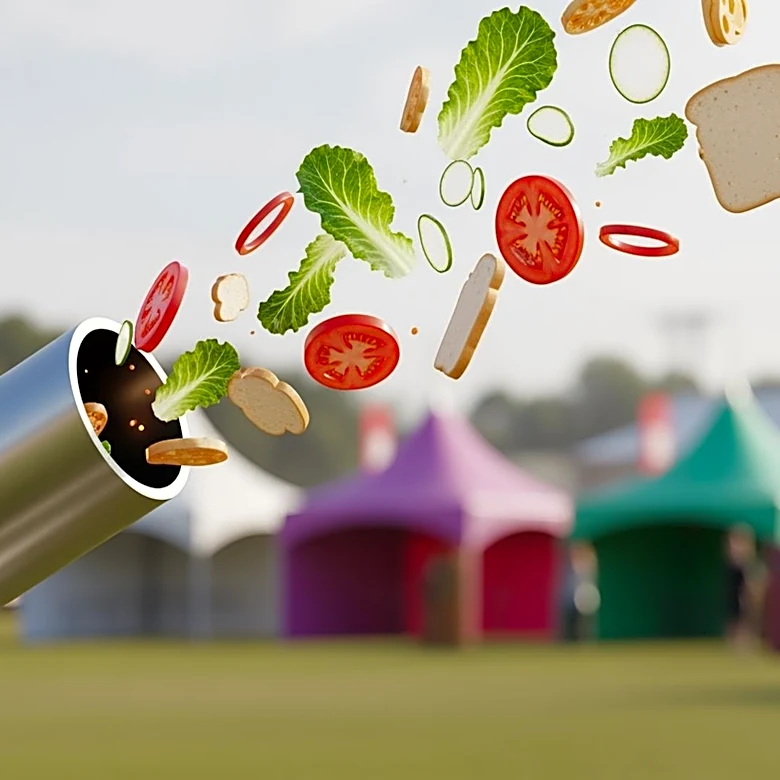 Jimmy John's Sandwich Cannon Keeps Festival Fans Energized