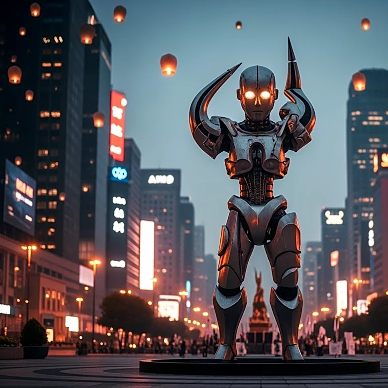 Massive Effigy of Elon Musk Raised in Times Square to Protest Grok
