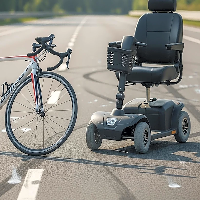 Cycling Race Disrupted by Mobility Scooter, Causing Mass Collision