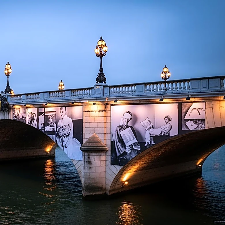French Street Artist JR Transforms Paris Bridge into Immersive Art Installation