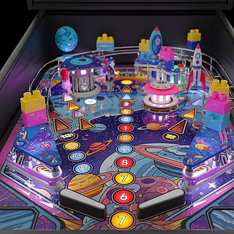 LEGO Unveils First-Ever Working Pinball Machine with Classic Space Theme