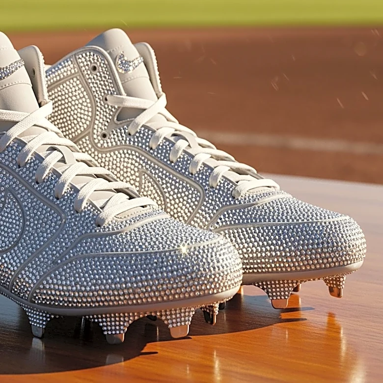Josh Naylor Receives Custom Jordan 1 Cleats with 5,000 Crystals for Father's Day