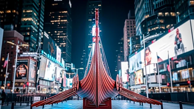 Norwegian Fans Perform Iconic Viking Row in Times Square Ahead of World Cup Match