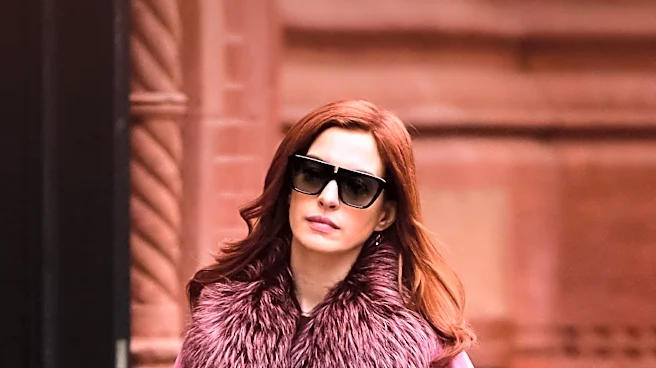 Anne Hathaway Amuses Fans by Wearing Outfit Backwards During New York City Appearance