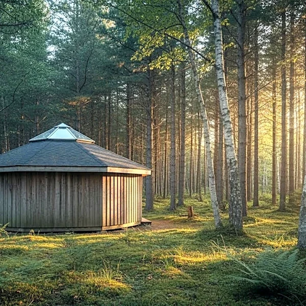 Unique Yurt-Shaped Cabin in New Hampshire Listed for $300K Offers Rustic Retreat