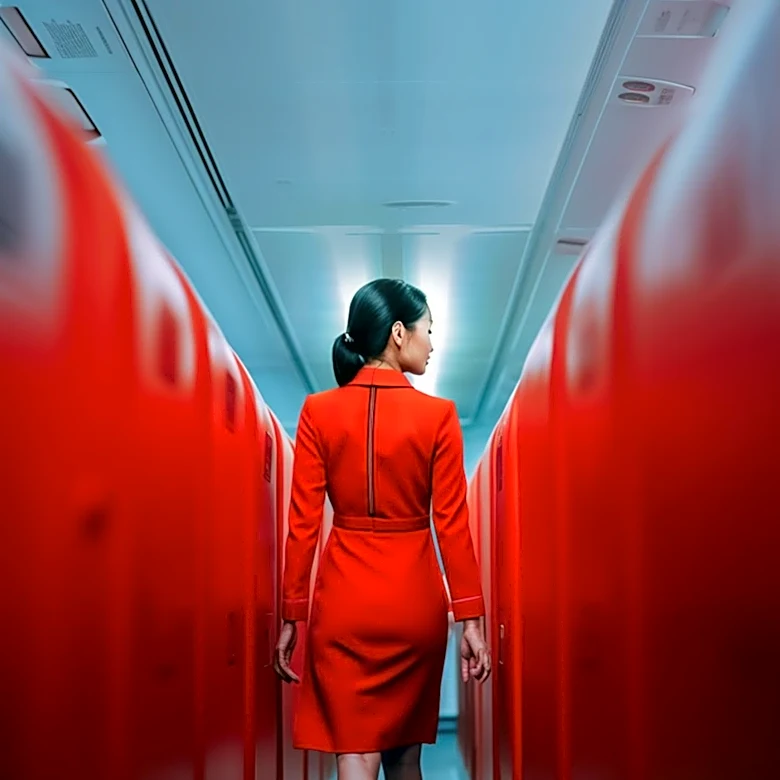 Fitness Influencer Sparks Debate by Exercising in Airplane Aisle